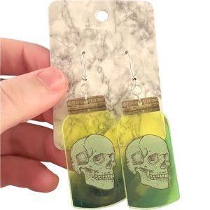 Skull In A Jar Earrings